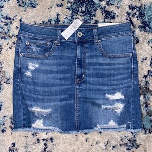 American Eagle High Rise Mini Jean Skirt